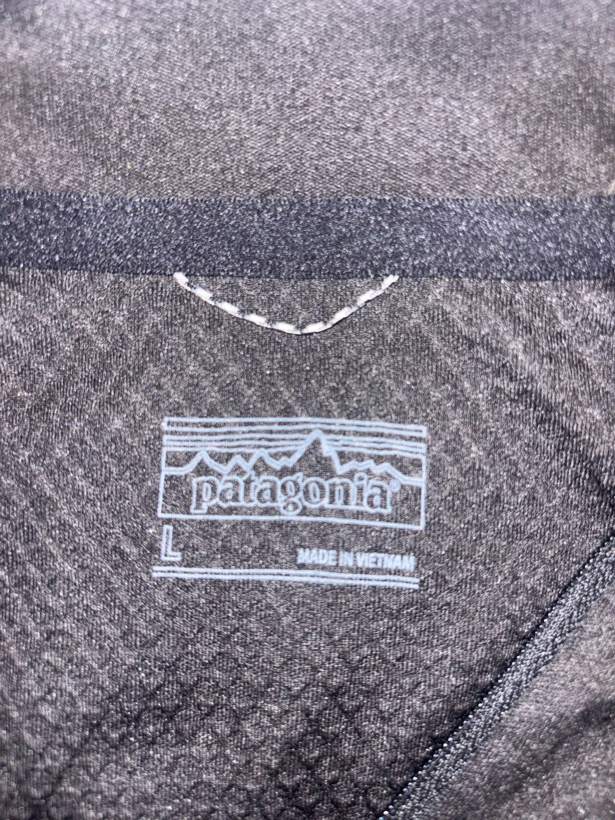 Patagonia Capilene Midweight Cycling Jersey Womens Large Black 1/2 Zip Pockets