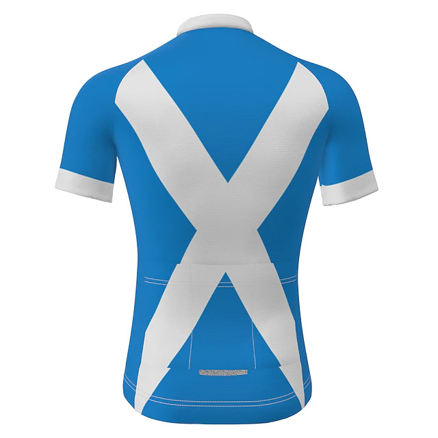Men Scotland Cycling Short Sleeve Jersey Cycling Tops Cycling Shirt Riding Top