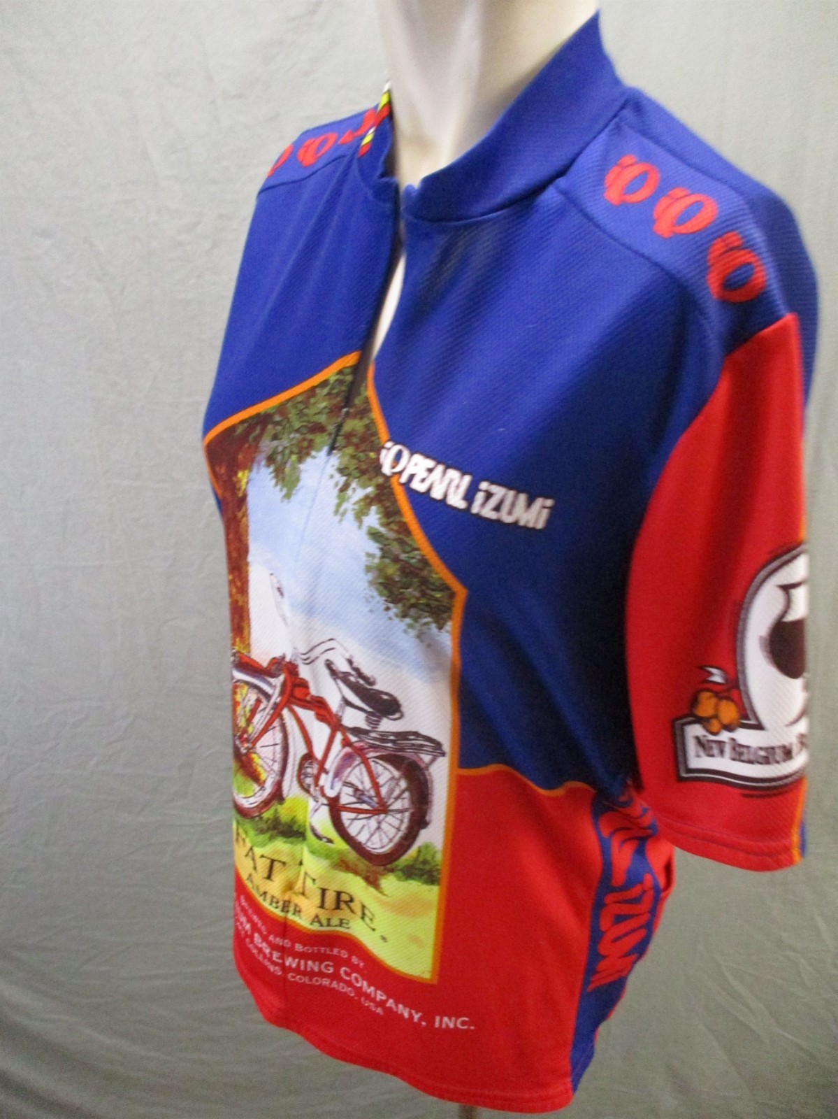 Pearl Izumi Size XL Mens Multicolor Cycling Compression Short Sleeve Zip Top 027