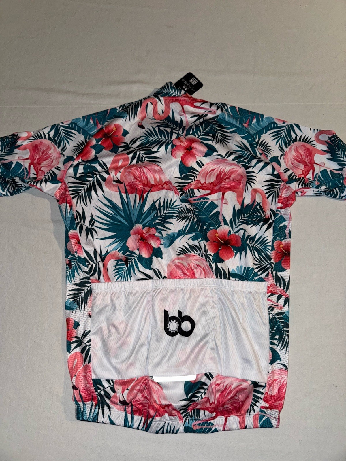 Bicycle Booth Full Zip Cycling Jersey Floral 100% Polyester Men’s Large NWT!
