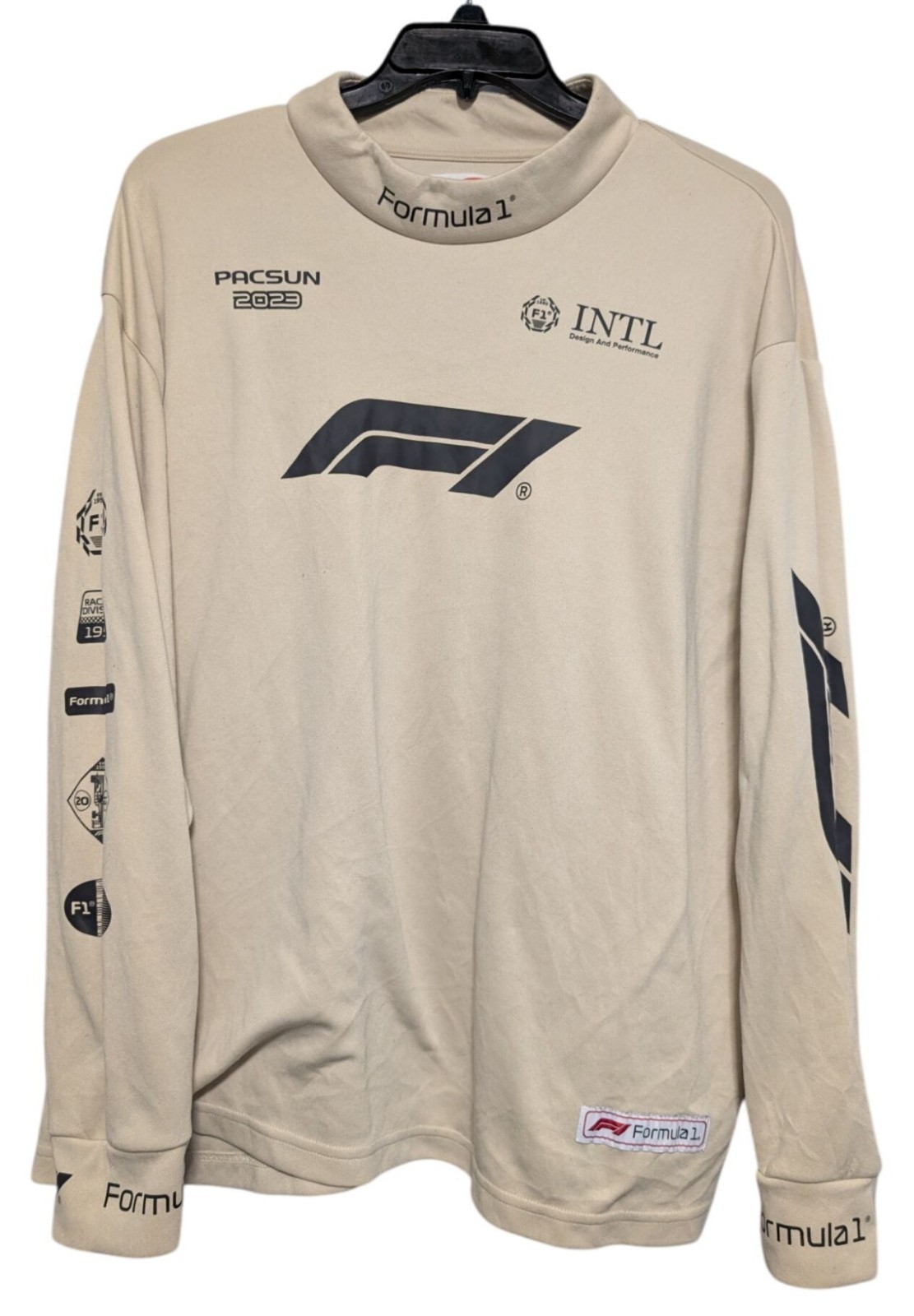 Formula 1 X Pacsun Eco Apex Jersey Brown Tan Long Sleeve Graphic Shirt Mens XL