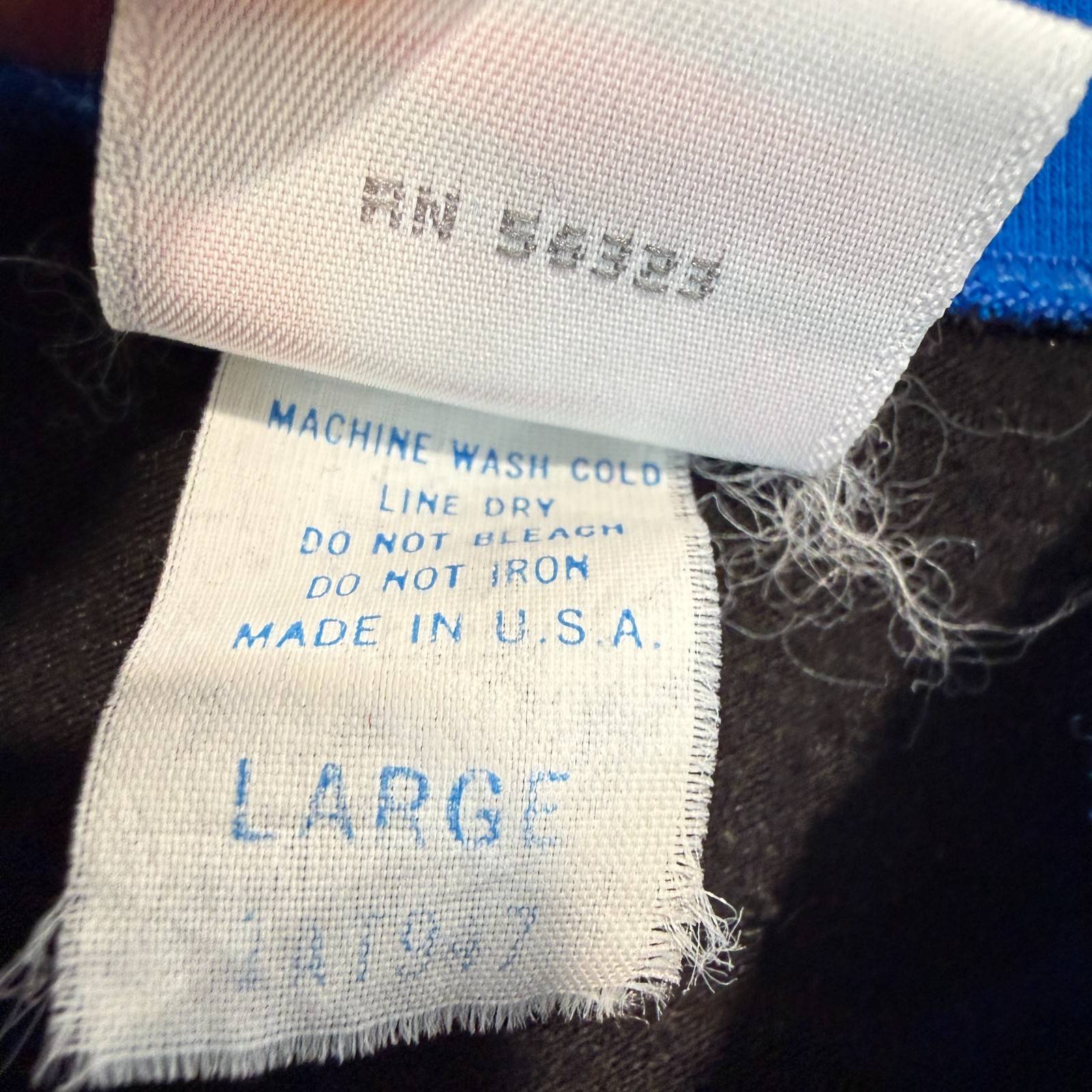 Vintage Nike Cycling Shirt Mens Large 80s 90s Side Zip Blue Black Pockets USA