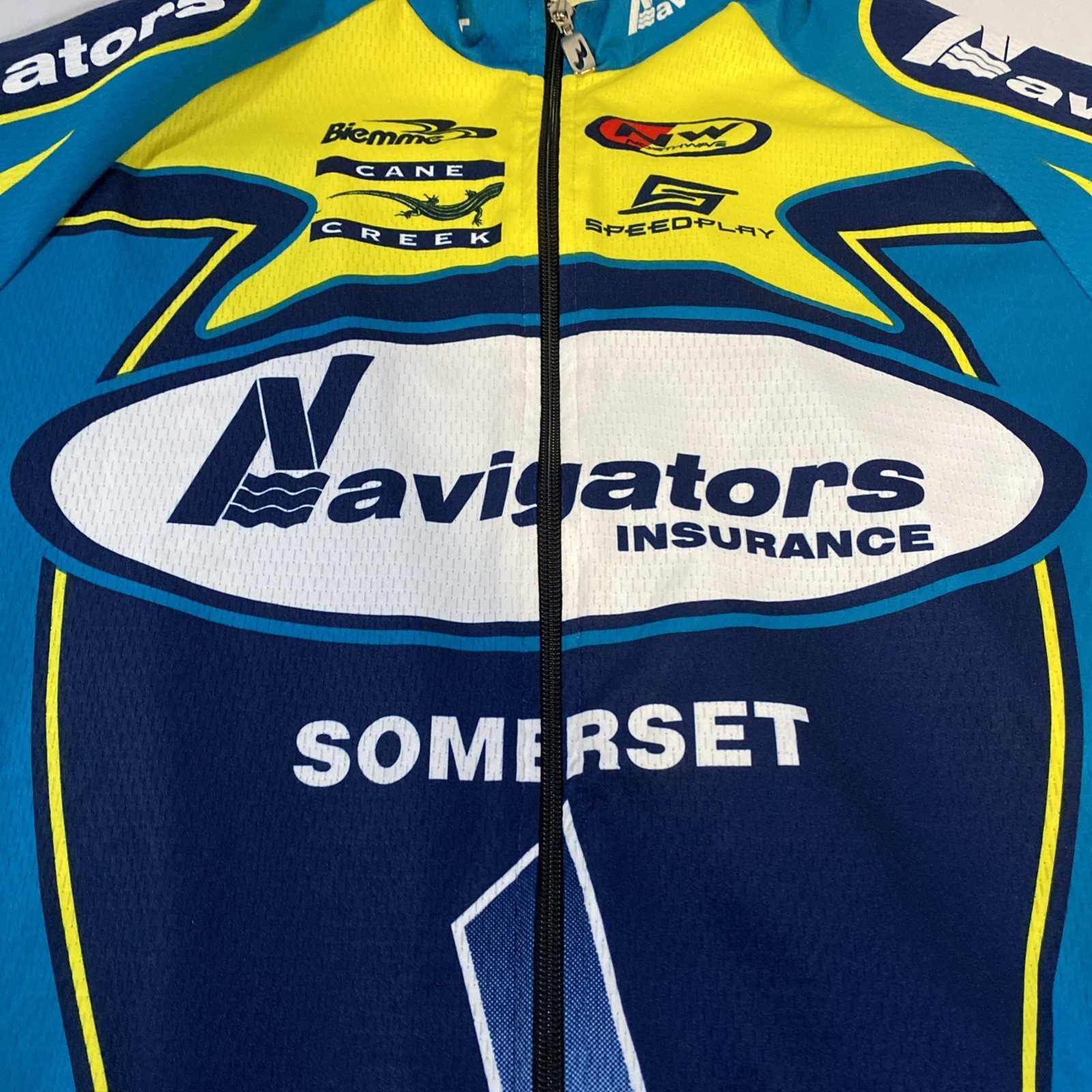 Biemme Mens Cycling Shirt Jersey Navigators Insurance Made in Italy Size 5 XL