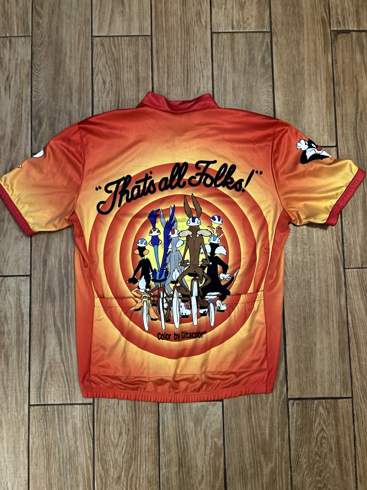 Vintage 1993 Giordana Looney Tunes Cycling Jersey Italy 90s Bugs Bunny XXXL