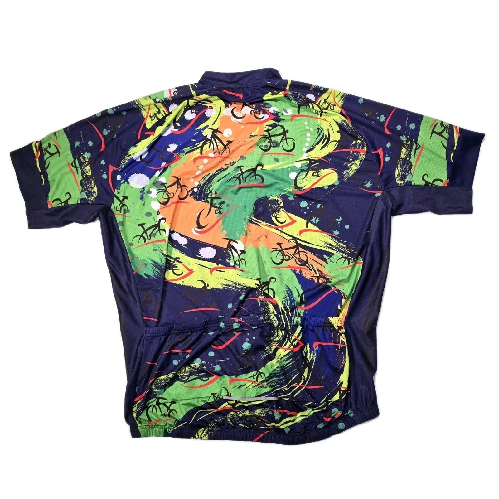 Weimostar Short Sleeve Full Zip Cycling Jersey Neon Cyclist XXXL 100% Polyester