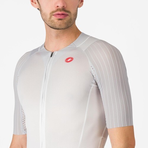 TRIATHLON SHORT SLEEVE SUIT BRAND: CASTELLI FREE SANREMO 3 SUIT WHITE / BLACK