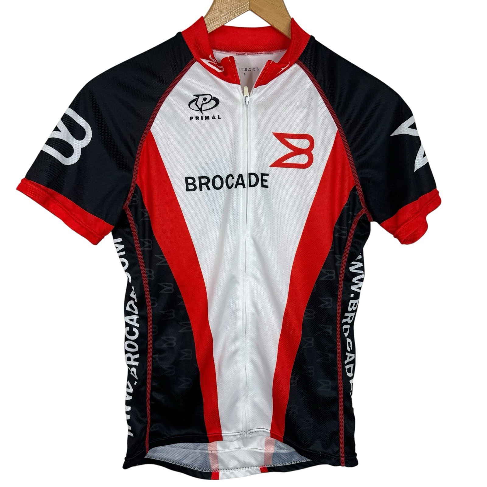 NWT Primal Brocade Communications Womens Sport Cut Raglan Jersey Full Zip Small