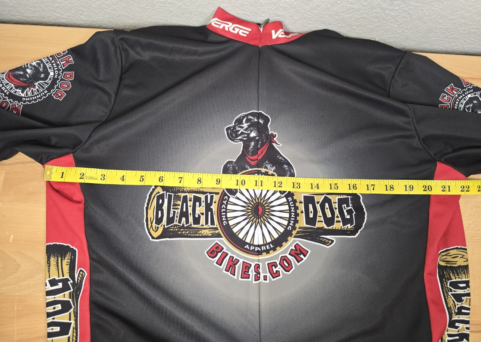 Vintage Verge Black Dog Triathlon Cycling Jersey Men’s L Long Sleeve Bike Shirt