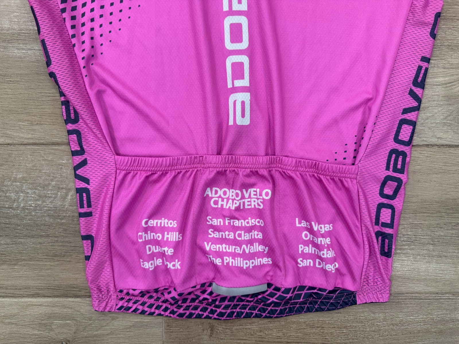 Filipino American Cycling Club Jersey XL Adult Pink Adobo Velo Zip Short Sleeve