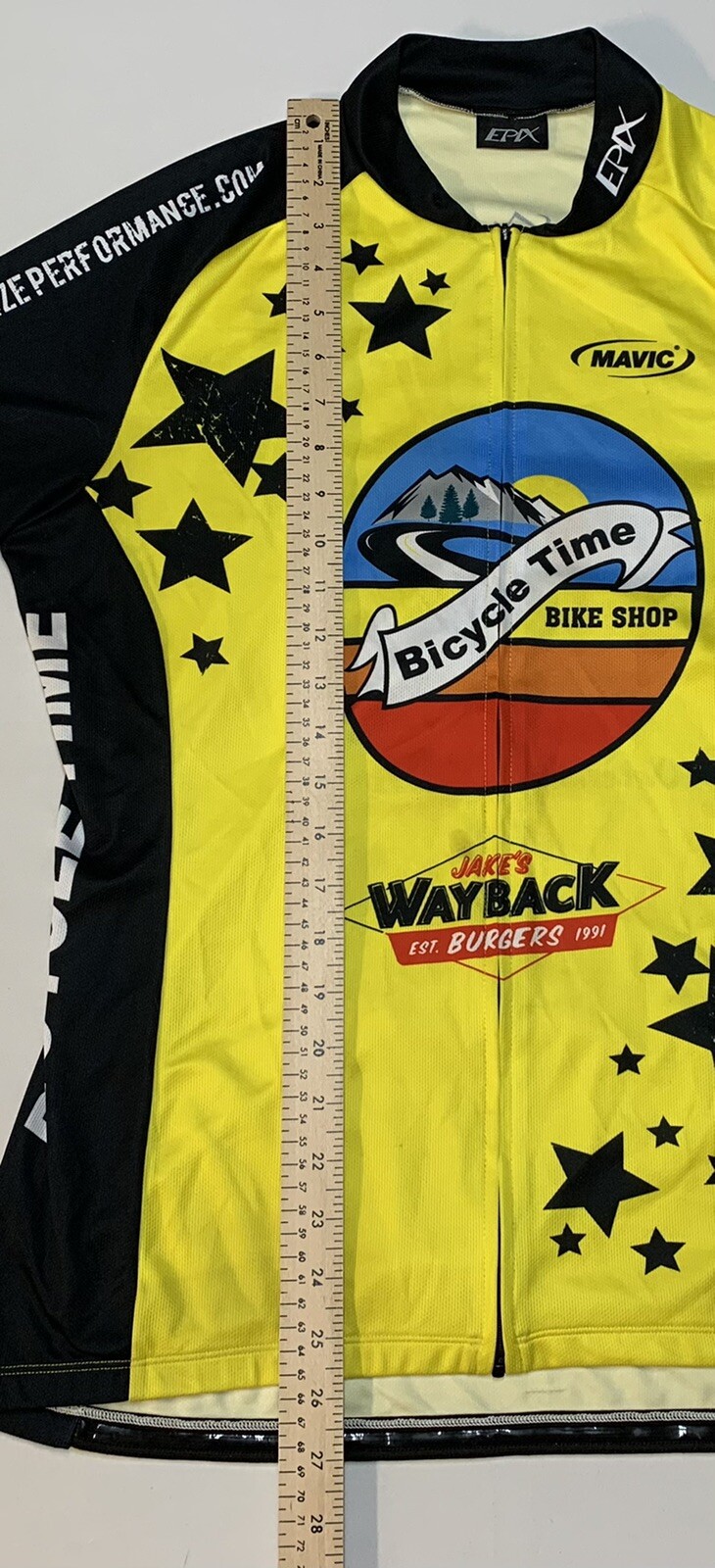 EPIX Bike Cycling Riding Jersey Sz L Chest 37” Subway Bicycle Time Rize EUC