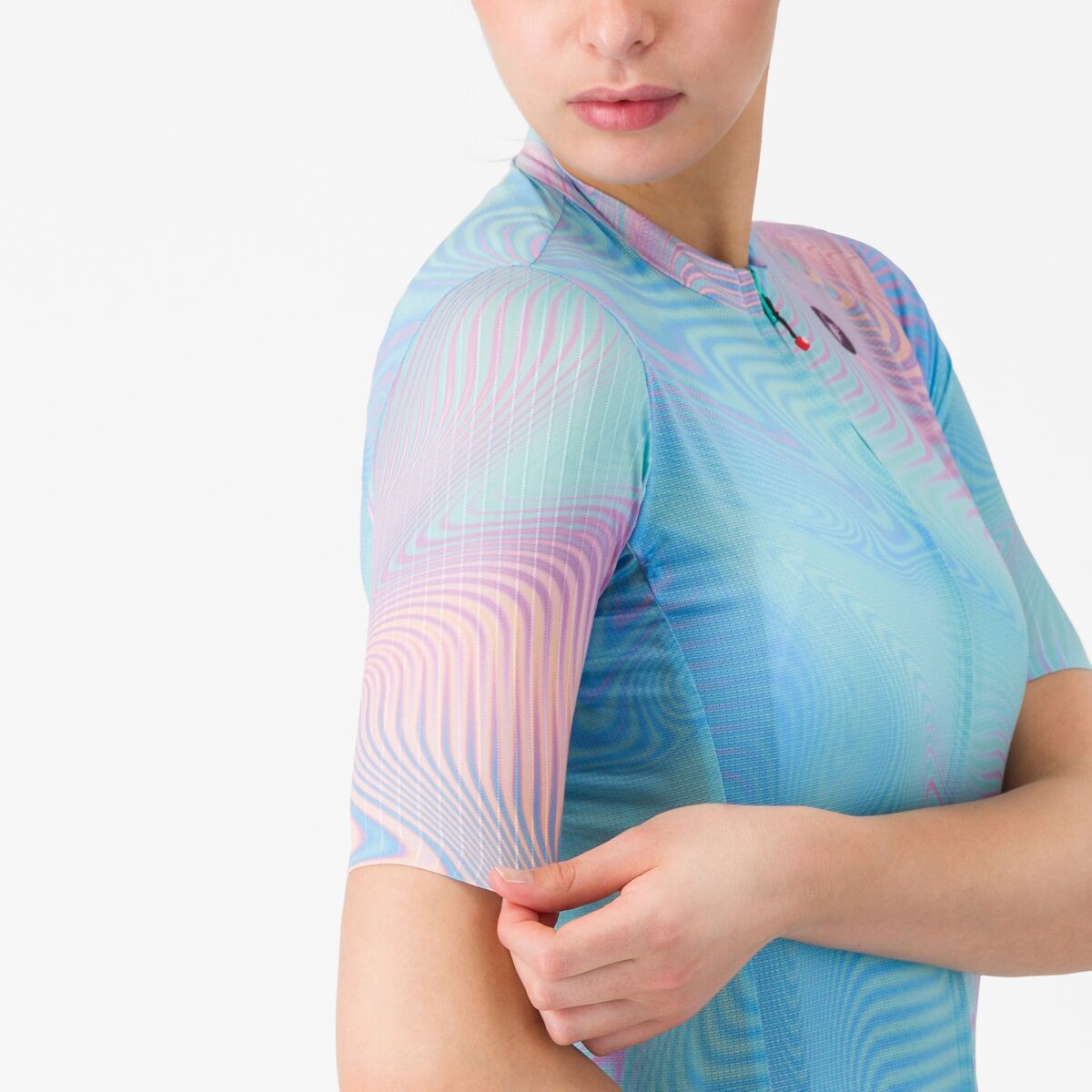 Castelli Cosmic Vortex Jersey – Multicolor Pink Green Size Options Available
