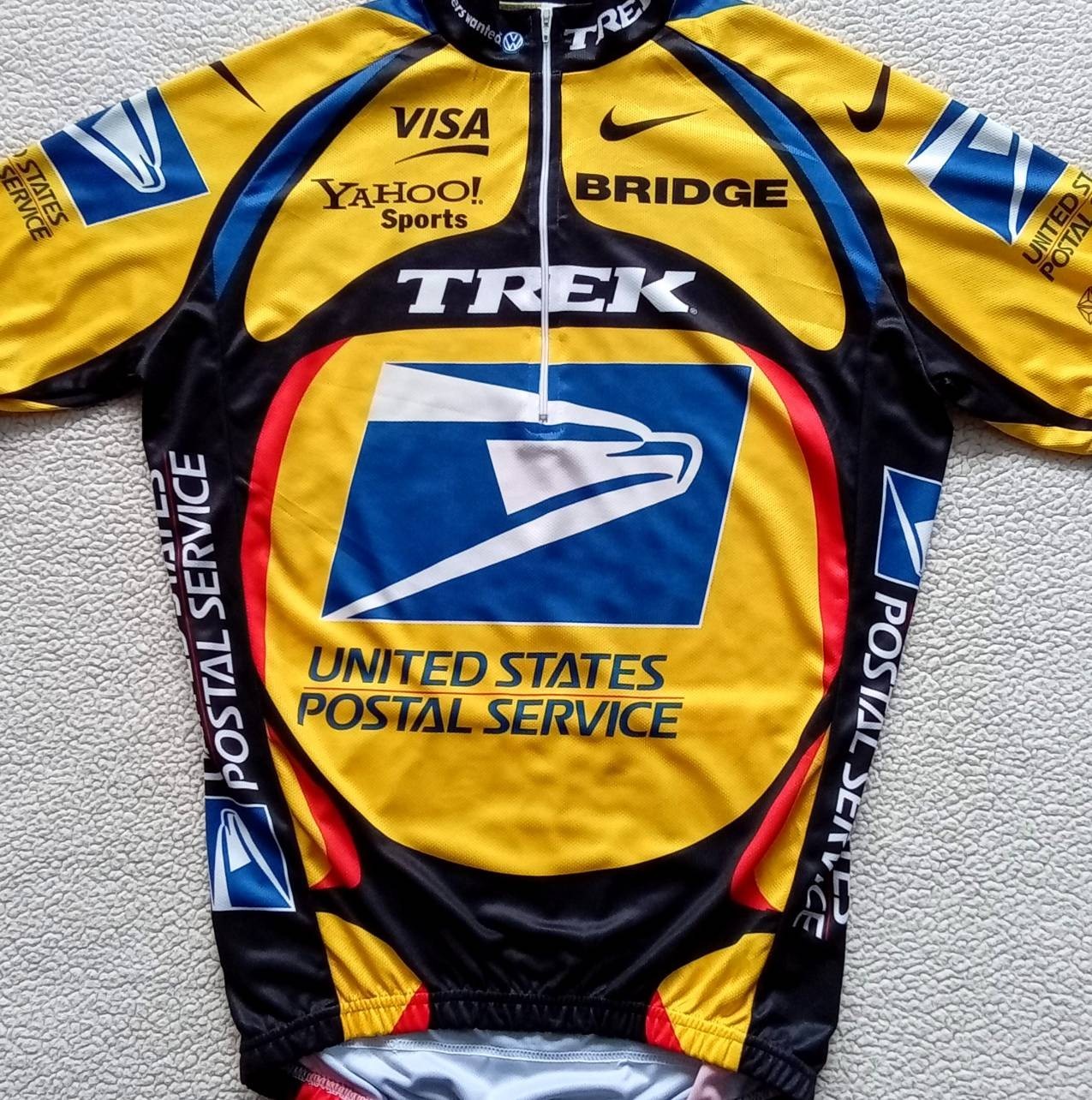 RARE LTD 2000 USPS TREK Yellow Ed. Nike Cycling Jersey Tour de France (fits M)