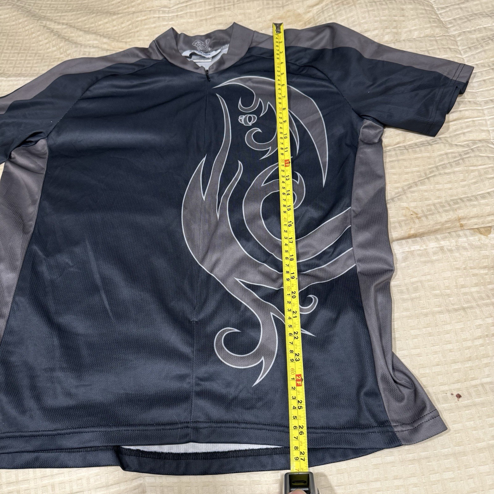 Pearl Izumi Tribal Hawaiian Design Black Gray Cycling Jersey Mens Size Large
