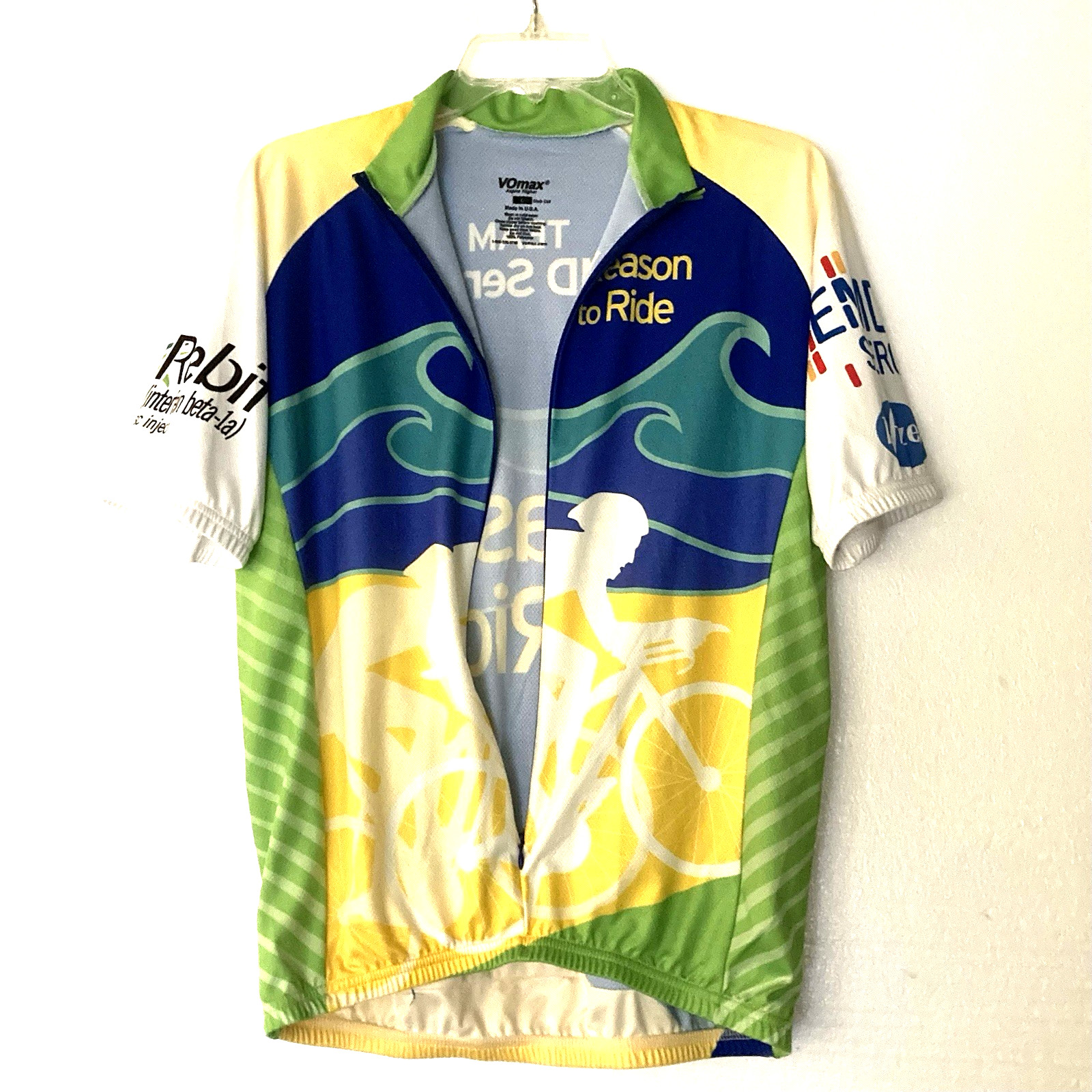 Men’s Cycling Jersey Team EMD Serono L Short Sleeve Vomax Pfizer Zip Shirt