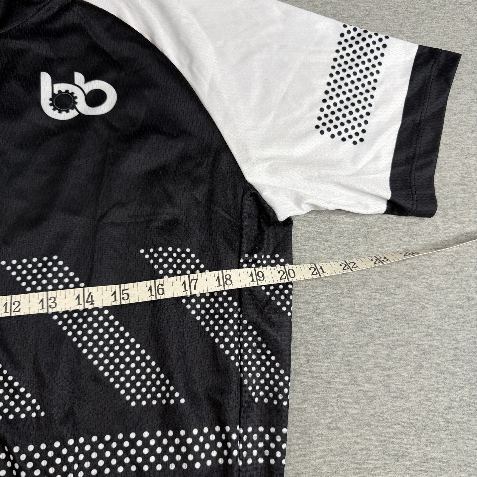 Bicycle Booth BB Performance Club Cycling Jersey Mens Large Black White New NWT