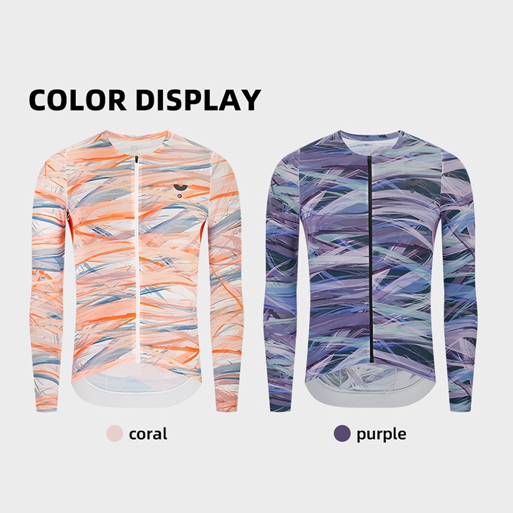 YKYW Summer Cycling Jersey Soft Light Breathable MTB Maillot long Sleeve Shirt
