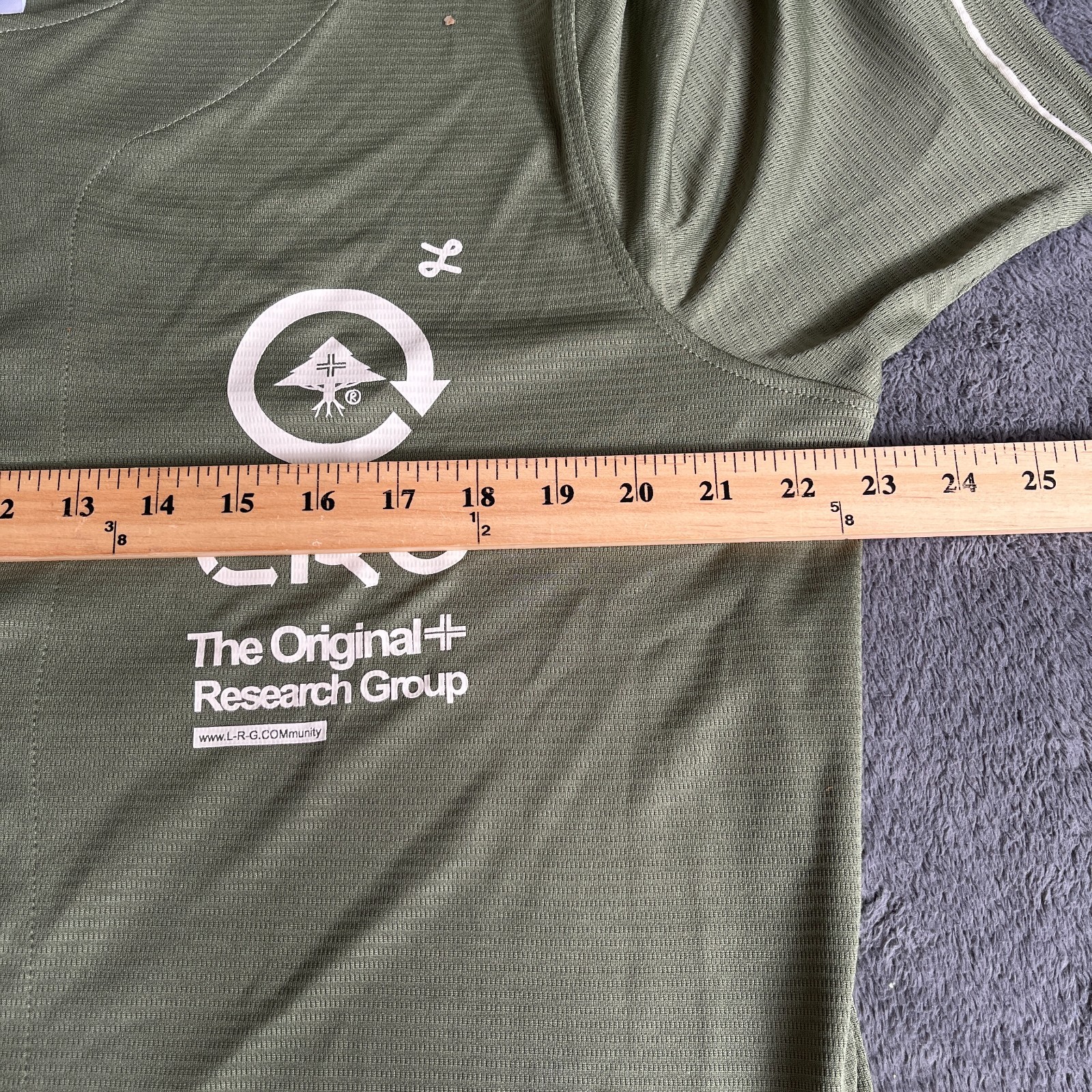 LRG The Original Olive Green Short Sleeve Streetwear Button Up Men’s Size Large
