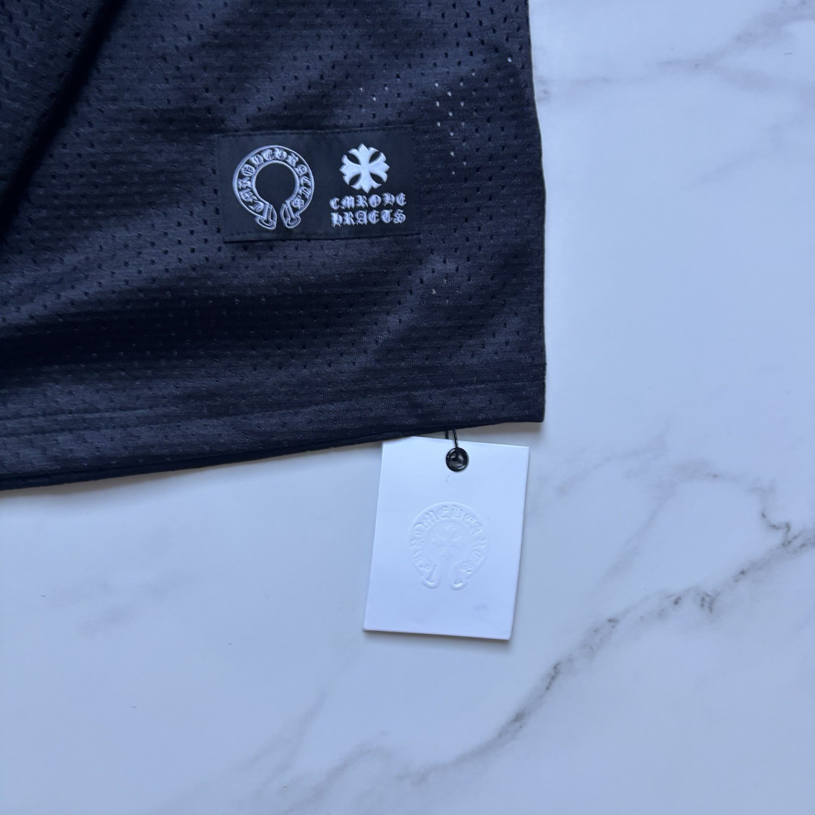 Chrome Hearts Black Long Sleeve Jersey mesh jersey size small