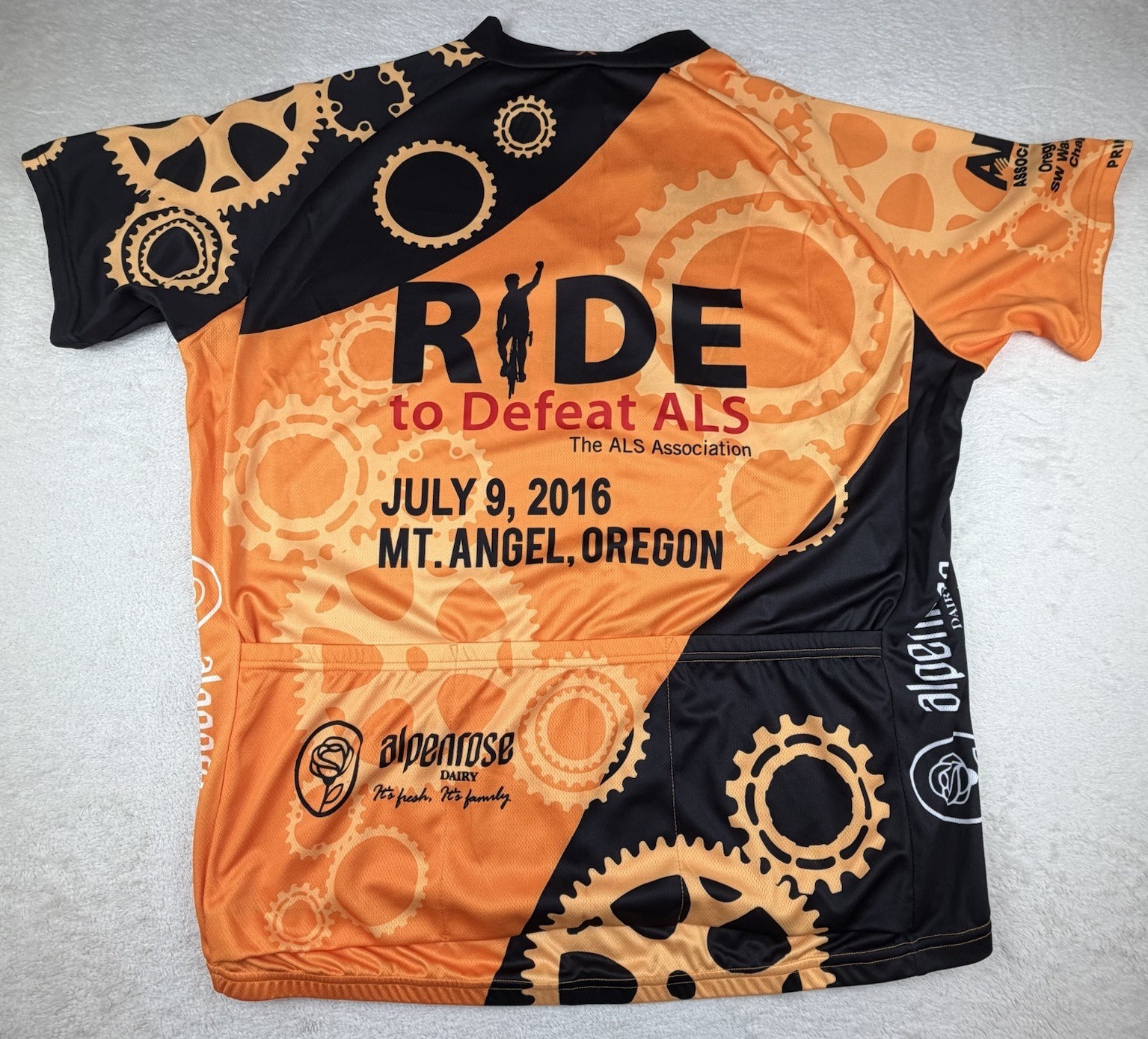 PRIMAL HAPPY TRAILS CYCLING Men’s Sport Cut Raglan Jersey Size 3XL Oregon NWT