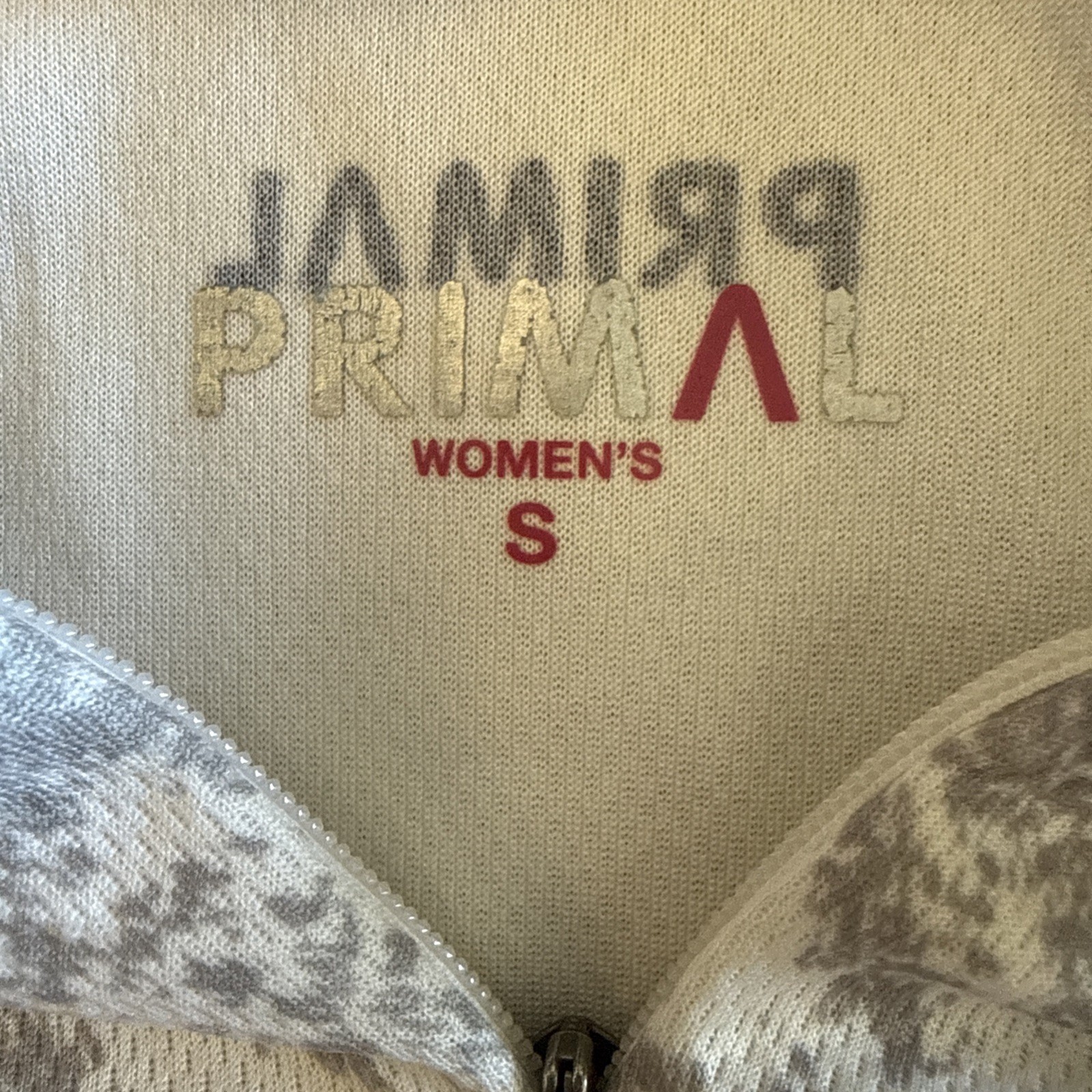 Primal Cycling Jersey Women S Abstract Poppies SS Full Zip Back Pockets EUC