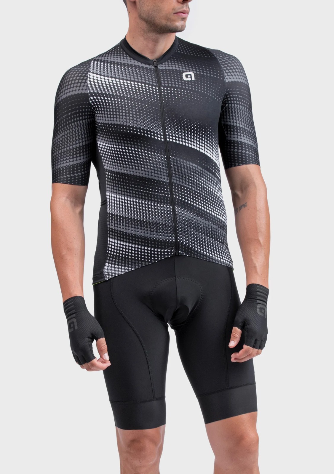 ALE’ Men’s PRR Green Speed Black Short Sleeve Jersey Small made in Italy