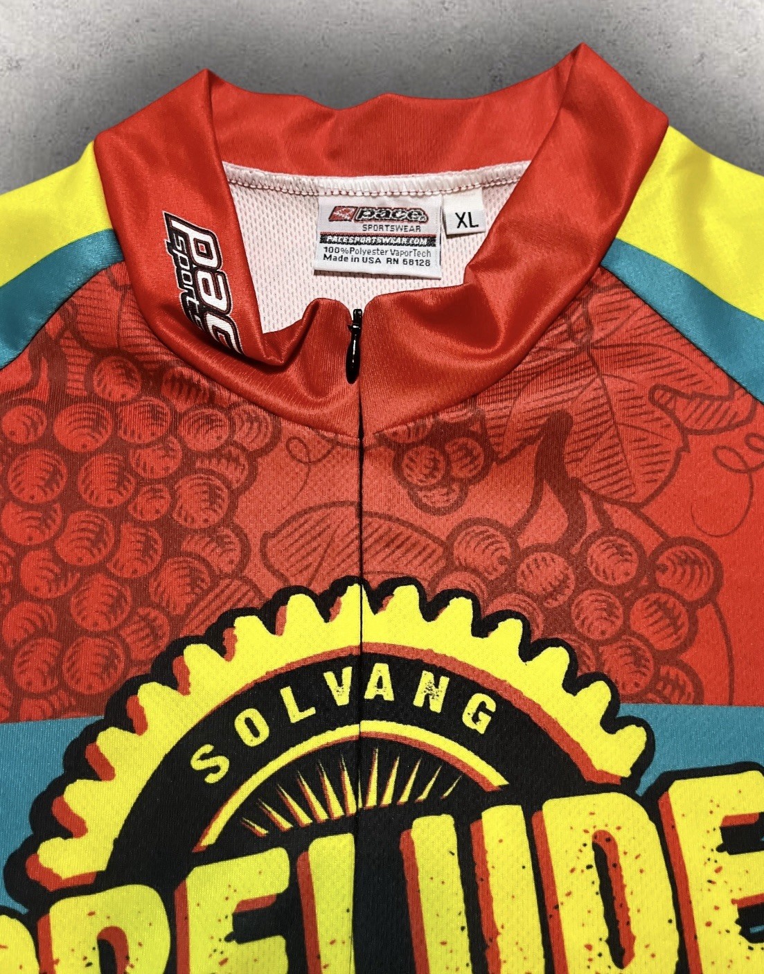 X Large Solvang Prelude 2013 Short Sleeve Cycling Bike Shirt Pace Sportswear