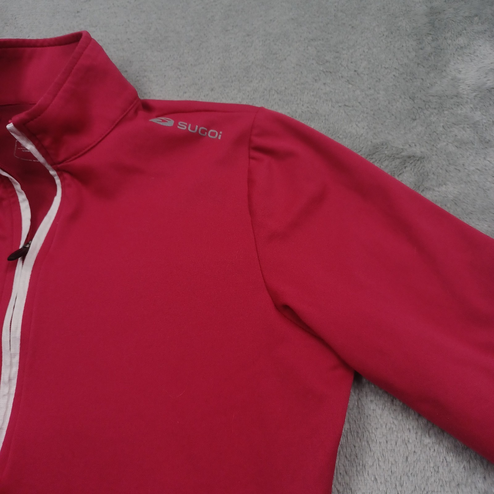 Sugoi Top Womens XS Red 1/2 ZIp Cycling Long Sleeve Casual Activewear