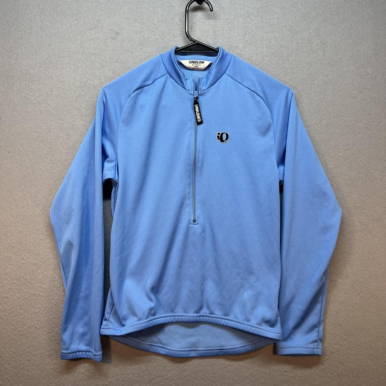 Pearl Izumi Cycling Jersey Womens Small Blue 1/4 Zip Macau Long Sleeve