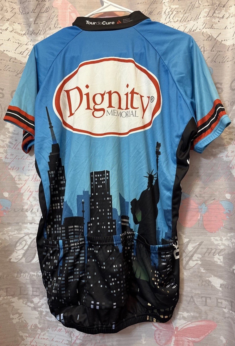 P1S Cycling Jersey Peak 1 Sports DIGNITY MEMORIAL Fitted Unisex Sz XL 3/4 Zip