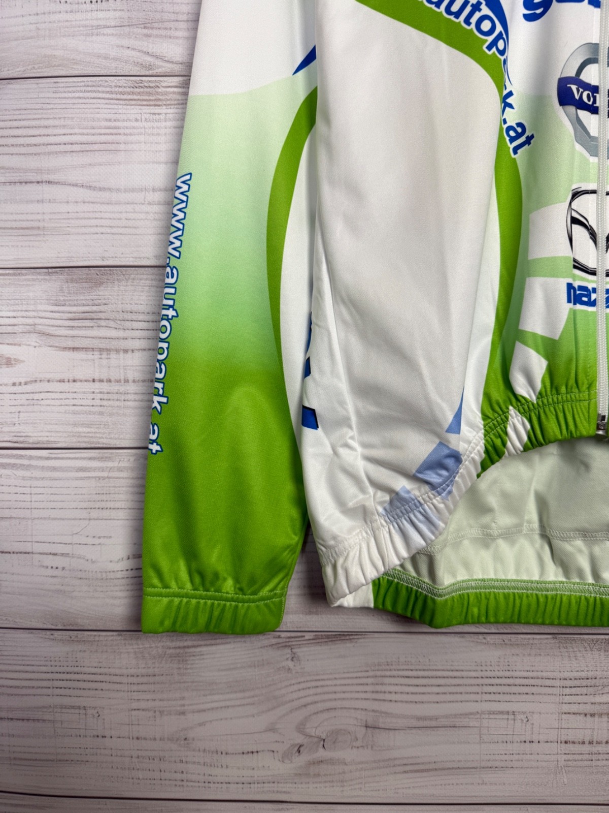 Froggy White Green Auto Logo Long Sleeve Bike Jersey Y2K Sportwear