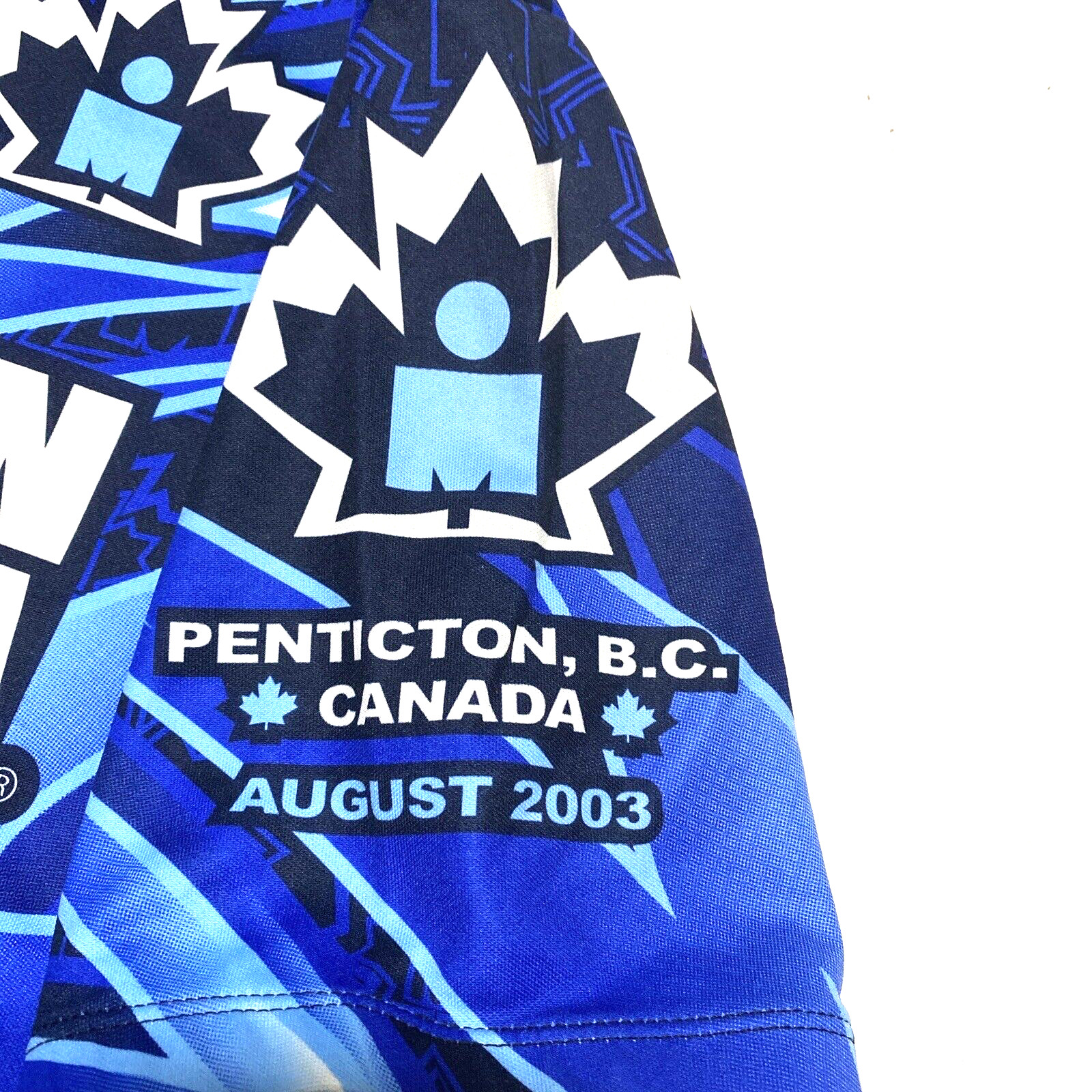 Ironman Penticton Canada Triathlon 2003 Men’s Sz Medium Cycling Jersey Set Blue