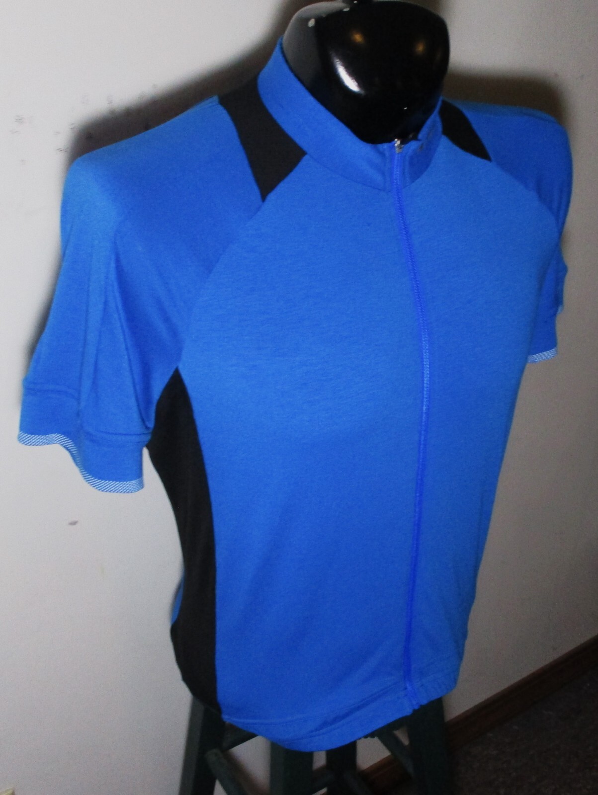 LOUIS GARNEAU Blue “Standard” Full Zip Cycling Jersey Size XL