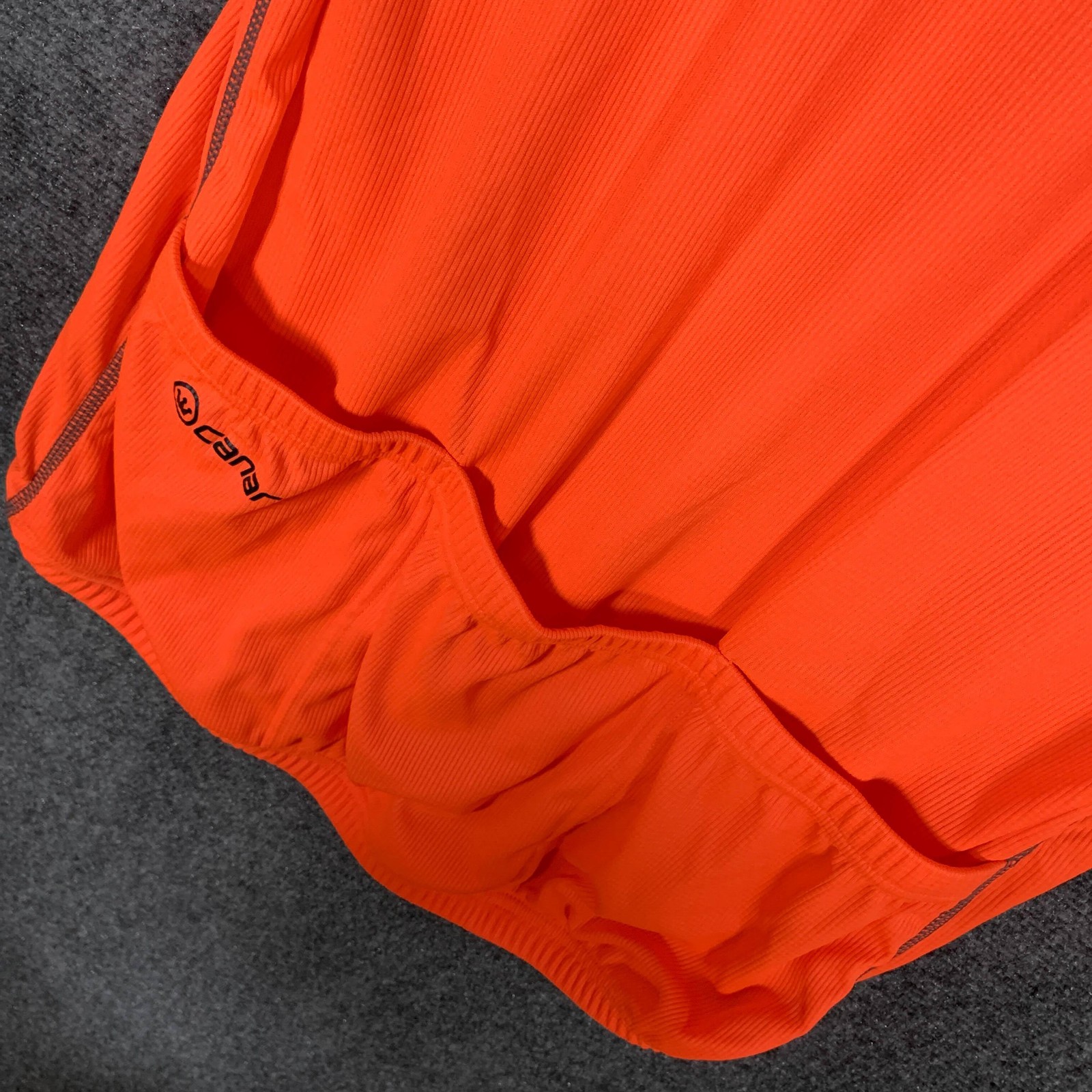 Canari Cycling Jersey Mens Medium Orange 1/4 Zip Short Sleeve Hi Vis Performance