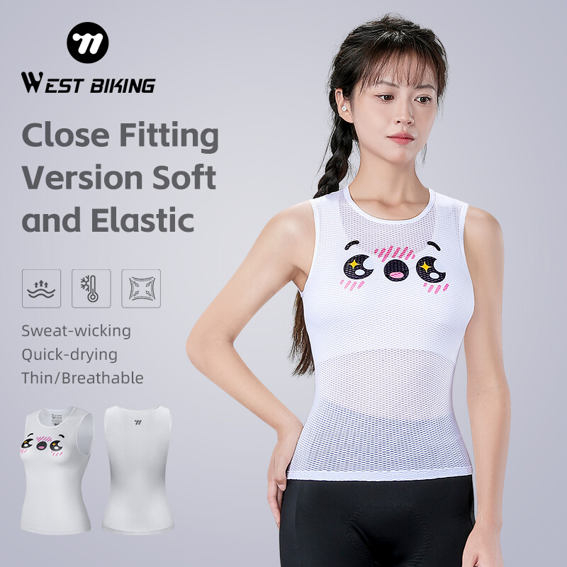 WEST BIKING Women Cycling Sport Jersey Quick Dry Breathable Undershirt Tops Vest