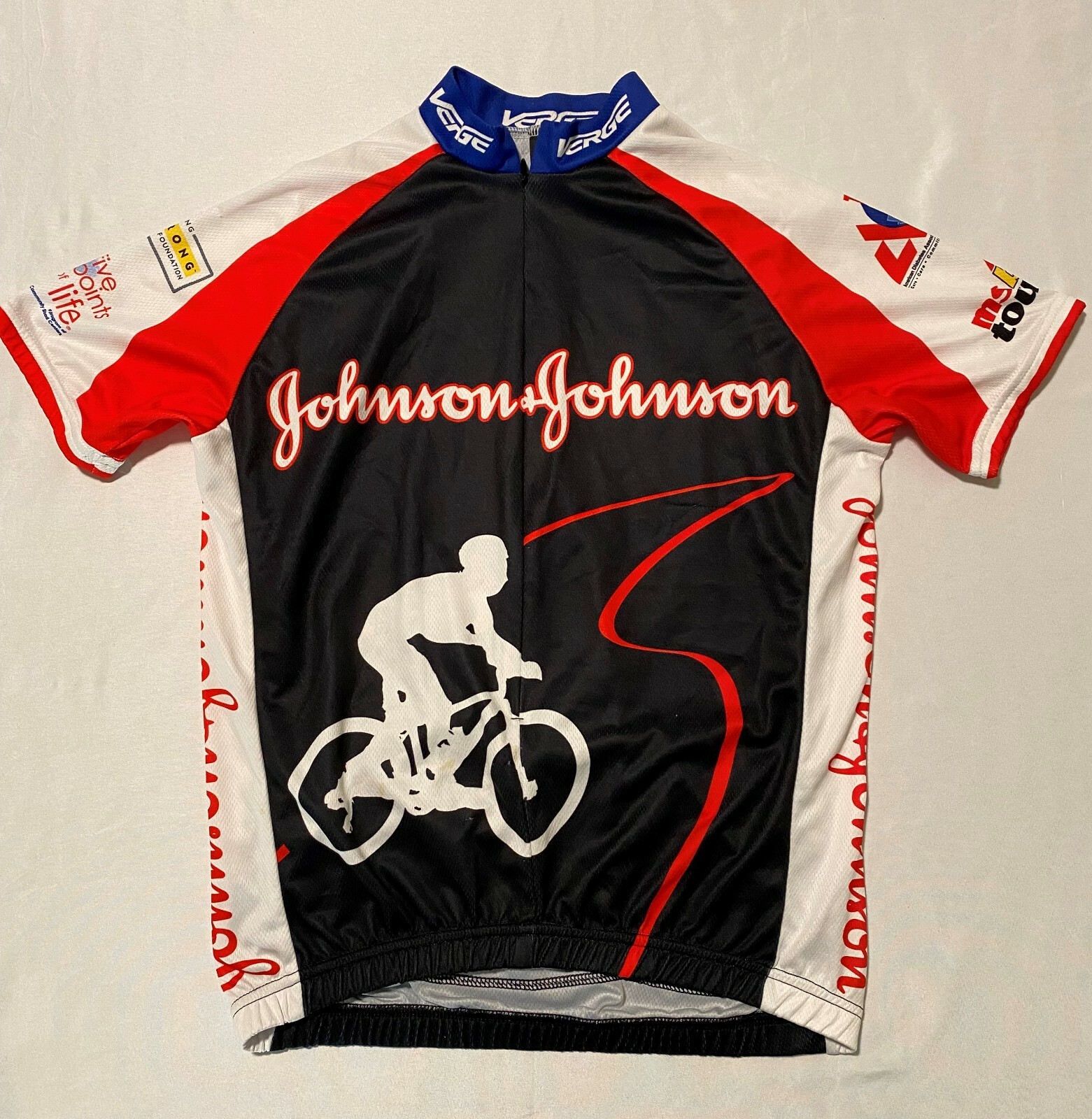 Verge Sport 3/4 Zip Johnson Johnson Men Jersey 100% Polyester Size S Made Poland