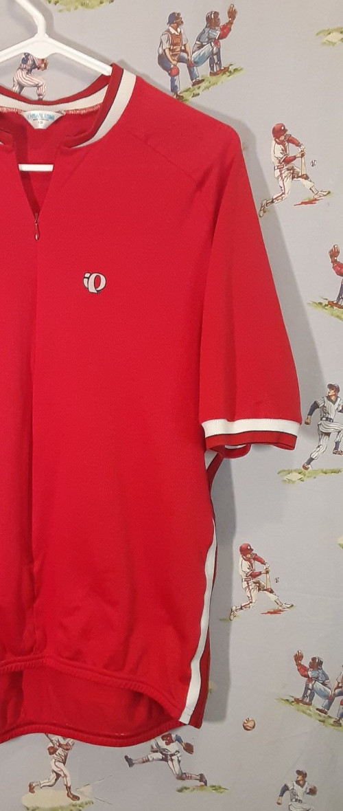 👀 Pearl iZUMi Mesh Jersey Men’s Large Red 1/2 Zip Short Sleeve Lightweight Mesh
