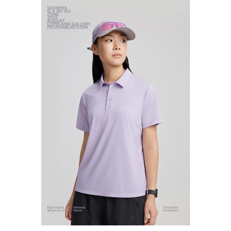 2025 Spring Summer New Women and Men Short Sleeved T-Shirt with Lapel Collar