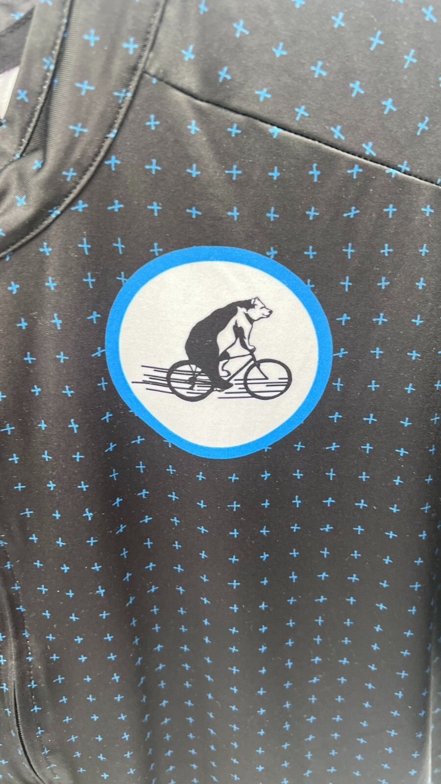 Bike Theraphy Mens Black Jersey Short Sleeve Full Zip Crew Neck Size 2XL
