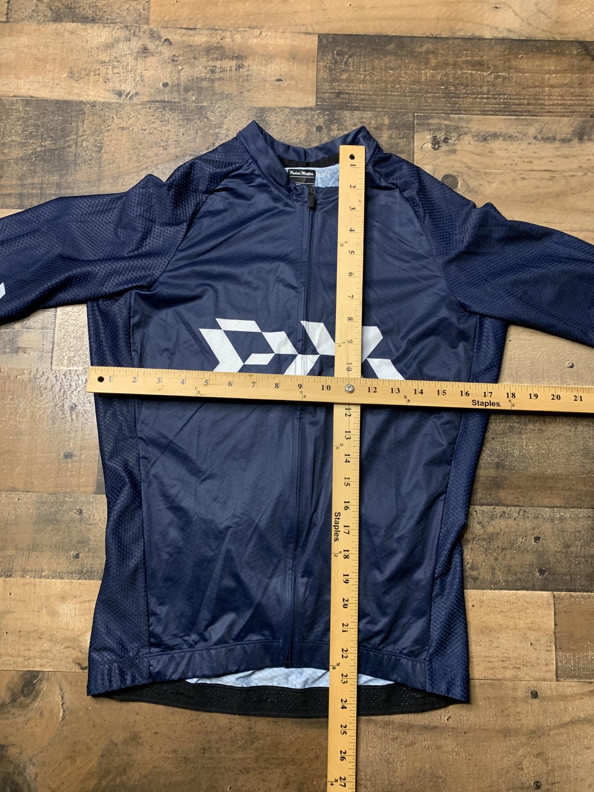 Pedal Mafia Cycling Jersey Mens Large Blue Navy Core Full Zip Pockets Bike Top