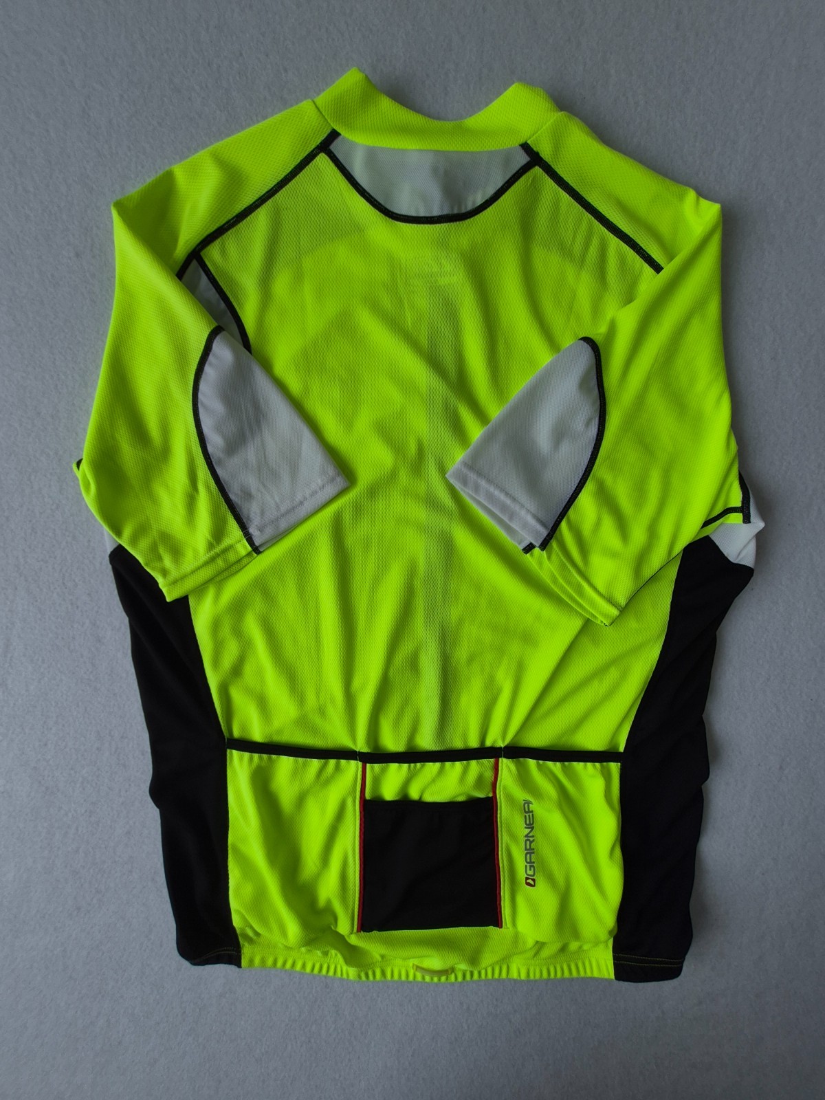 Louis Garneau Palomar Cycling Jersey XL Neon Yellow Full Zip Bike Shirt NWT