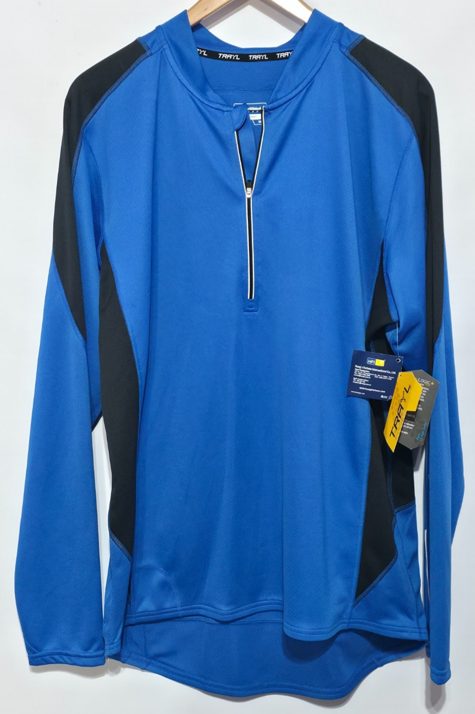 Trayl Men’s Long Sleeve Cycling Jersey ~ Strong Blue ~ 2XL ~ XXL