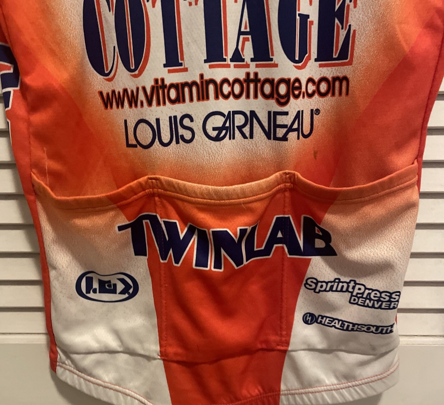 Vitamin Cottage Mens Sleeveless Full-Zip Cycling Jersey Size M