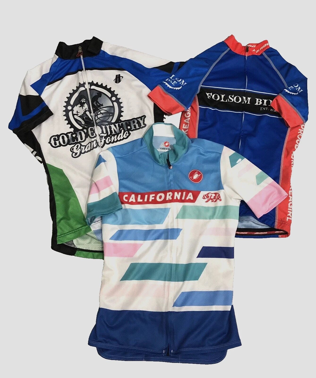 Hincapie Jakroo Castelli Cycling Jersey Women XS Zip Short Sleeve Lot of 3 Calif