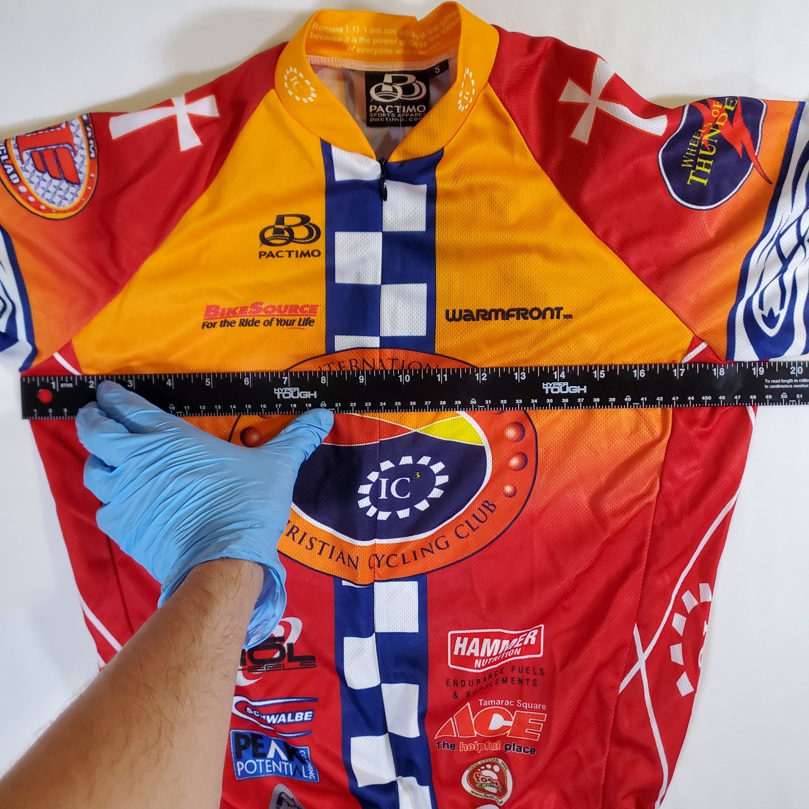 Pactimo Red Orange Christian Cycling Club NEW NWT Small 3/4 Zip Jersey Shirt