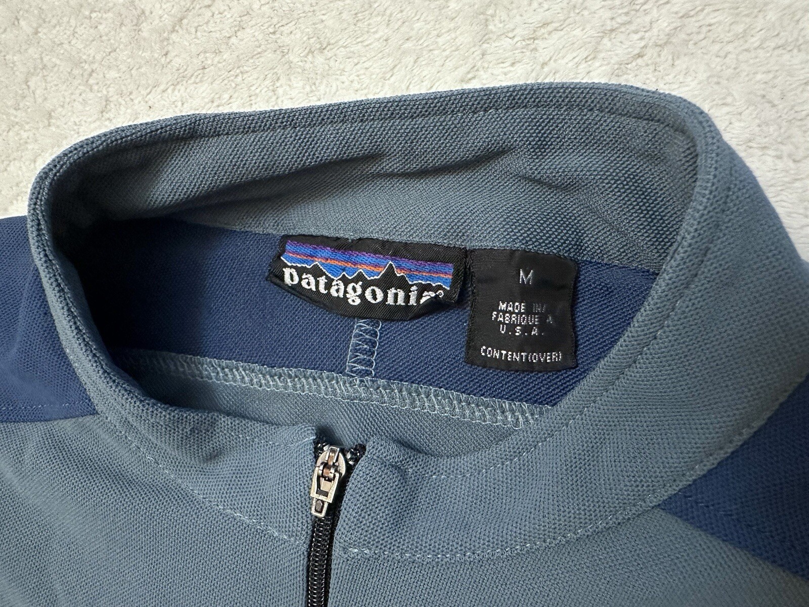 Vintage 2000s Y2K Patagonia Made In USA Cycling Bike Bicycle Jersey T-Shirt, M