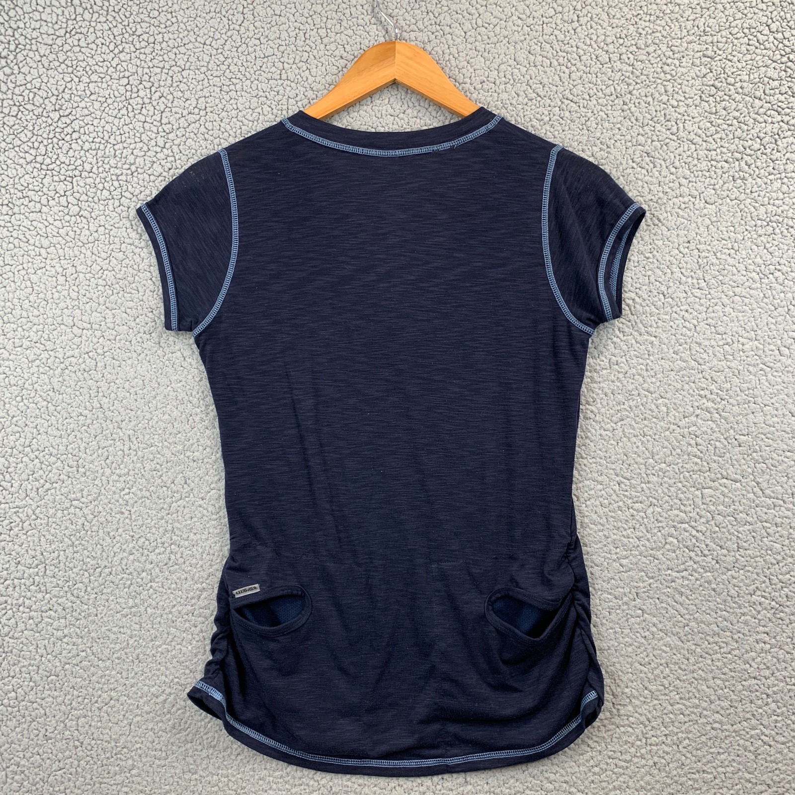 Club Ride Top Womens Small Navy Blue 1/4 Zip Rear Pockets Stretch Cycling Jersey