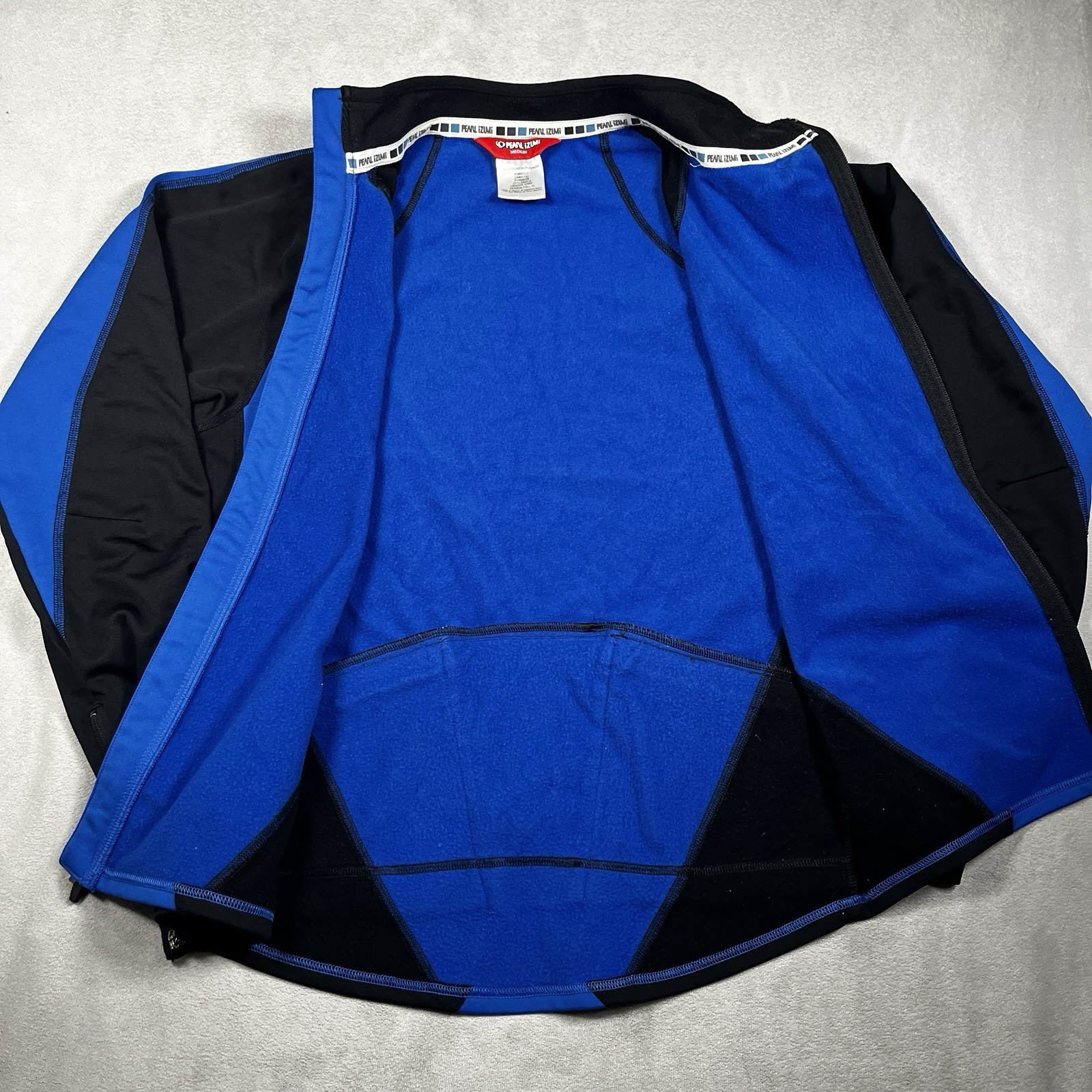 Pearl Izumi Thermal Cycling Jacket Adult M Blue Dual Zipped Pockets & Arm Cuffs