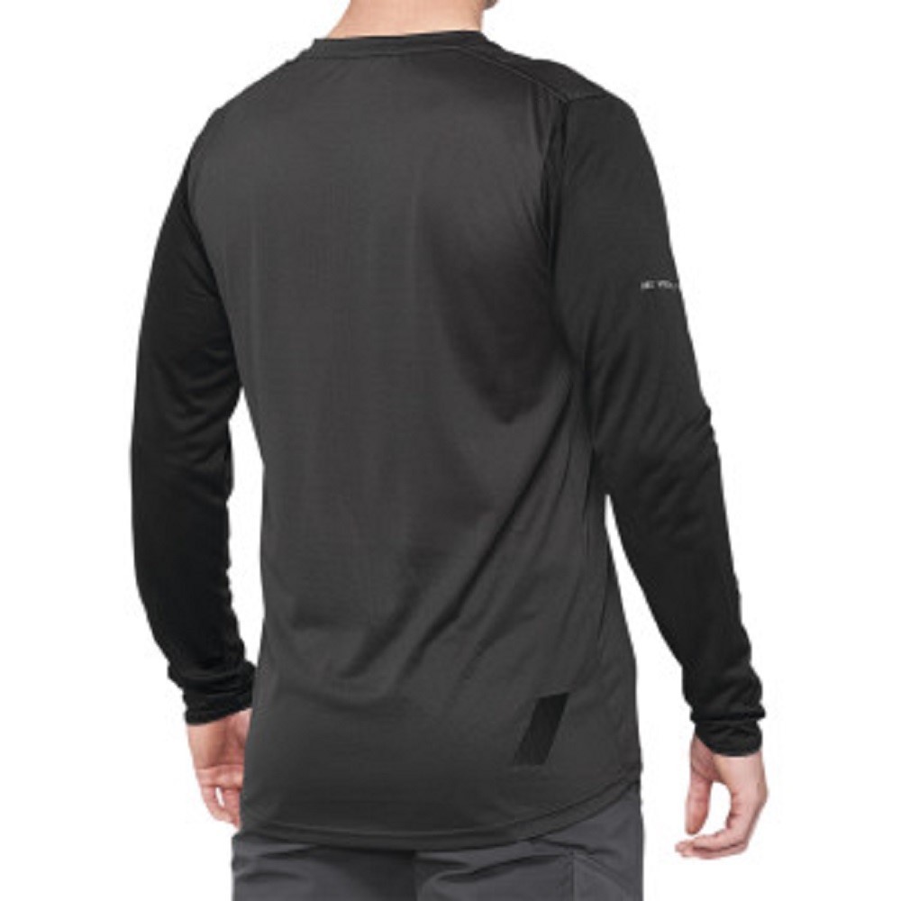 100% Ridecamp Long-Sleeve Jersey – Black/Charcoal – Men’s Size Small