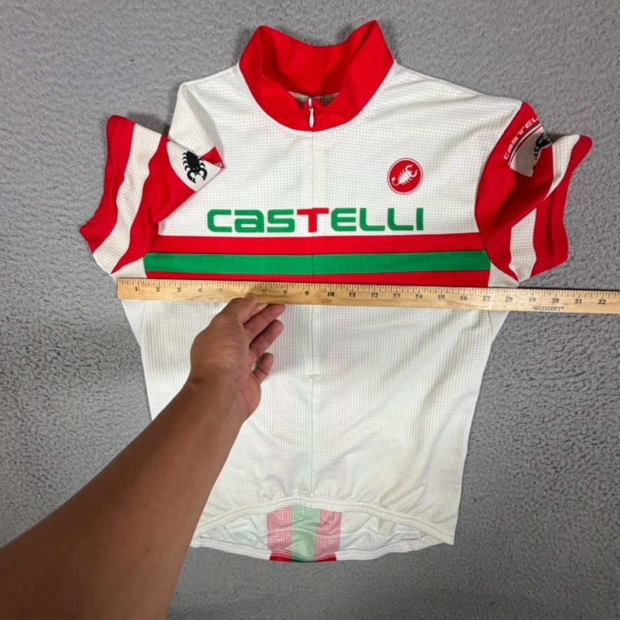 Castelli Cycling Jersey Mens Small Full Zip Performance Compression Logo Pockets