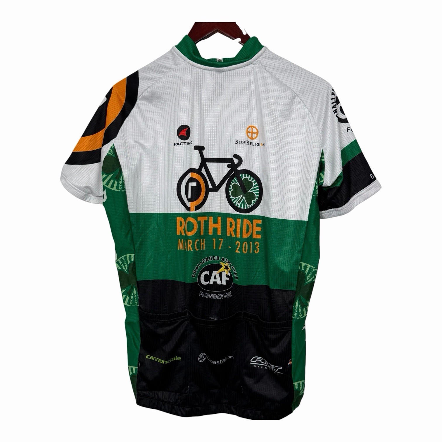 Pactimo Roth Ride 2013 Cycling Jersey Mens XL Full Zip Bike Religion CAF USA